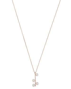 Own Your Story 14k Rose Gold Neo Cultured Freshwater Pearl & Diamond Bar Pendant Necklace, 18