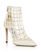 Jimmy Choo Women's Sheldon 100 Caged Leather High Heel Booties