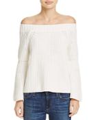 525 America Shaker Off-the-shoulder Cotton Sweater - 100% Exclusive