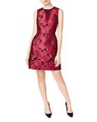 Betsey Johnson Floral Jacquard Fit-and-flare Dress