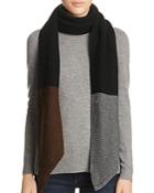 Ugg Textured Oversized Color Block Wrap Scarf