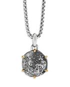 David Yurman Sterling Silver & 18k Yellow Gold Zodiac Aquarius Amulet Enhancer