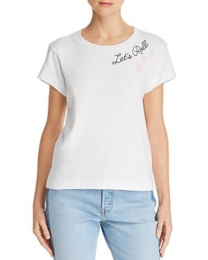 Wildfox Let's Roll Embroidered Tee
