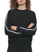 Maje Tosko Striped & Studded Sweatshirt
