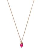 Moon & Meadow 14k Yellow Gold Enamel Strawberry Pendant Necklace, 15-16