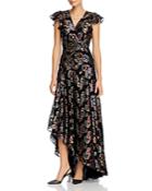Shoshanna Medianoche Printed High/low Gown
