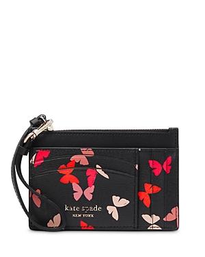 Kate Spade New York Spencer Butterfly Cluster Card Case Wristlet