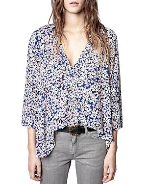 Zadig & Voltaire Tide Print Begonia Top