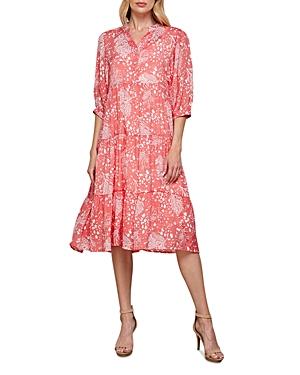 Olive Hill Printed Tiered Shirt Dress