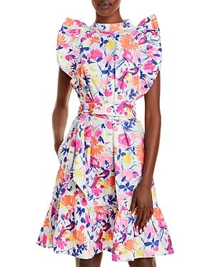 Banjanan Ruffle Sleeve Floral Mini Dress