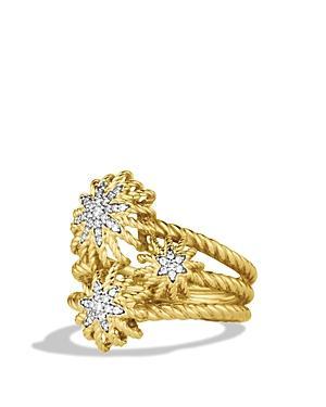 David Yurman Starburst Cluster Ring With Diamonds In Gold