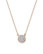 Adina Reyter 14k Rose Gold Pave Diamond Disc Necklace, 15