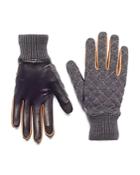 Honns Parker Quilted Wool Leather Gloves