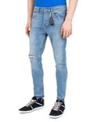 The Kooples Short Skinny & Destroys Slim Fit Jeans In Blue