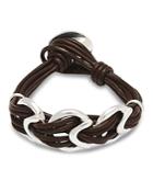 Uno De 50 Step By Step Leather Beaded Bracelet