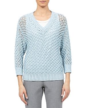 Peserico Open Knit Sequined Sweater