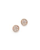 Bloomingdale's Diamond Bezel Set Small Stud Earrings In 14k Rose Gold, .10 Ct. T.w. - 100% Exclusive