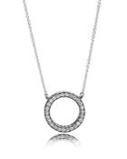 Pandora Necklace - Sterling Silver & Cubic Zirconia Hearts Of Pandora