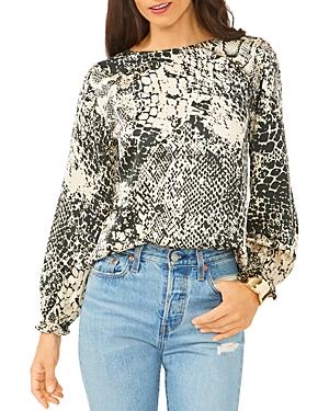 1.state Snake Print Top
