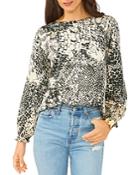 1.state Snake Print Top
