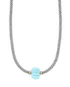 Lagos 18k Gold & Sterling Silver Caviar Forever Sky Blue Topaz Melon Bead Rope Necklace, 16
