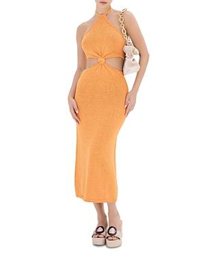 Cult Gaia Cameron Knit Halter Cutout Dress