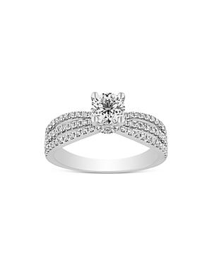 Bloomingdale's Certified Round Cut Diamond Engagement Ring In 18k White Gold, 1.50 Ct. T.w. - 100% Exclusive
