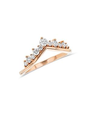 Bloomingdale's Diamond Chevron Ring In 14k Rose Gold, 0.45 Ct. T.w. - 100% Exclusive