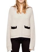 Zadig & Voltaire Taliah Distressed Wool & Yak Sweater