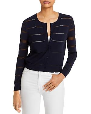 Milly Sheer Stripe Cardigan