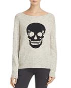 Aqua Cashmere Skull Donegal Sweater - 100% Exclusive