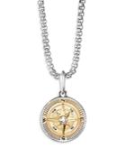 David Yurman Men's 18k Yellow Gold & Sterling Silver Maritime Compass Amulet With Diamond