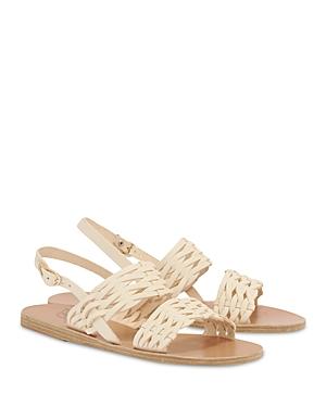 Ancient Greek Sandals Women's Dinami Cream Woven Strap Sandals