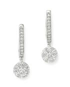 Bloomingdale's Diamond Cluster Drop Earrings In 14k White Gold, 0.60 Ct. T.w. - 100% Exclusive