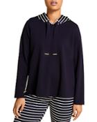 Marina Rinaldi Oblativo Striped Hood Sweatshirt