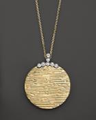 Roberto Coin Diamond Elephantino Circle Necklace In 18k Gold