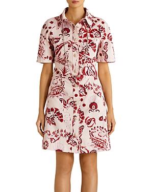 Etro Floral Paisley Print Mini Shirt Dress