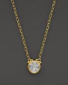 Gurhan 24k Yellow Gold Moonstruck Single Drop Pendant Necklace With Pave Diamonds, 15