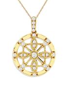 Bloomingdale's Diamond Medallion Pendant Necklace In 14k Yellow Gold, 0.30 Ct. T.w - 100% Exclusive