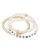 Aqua Bridesmaid Beaded Stretch Bracelets In 18k Gold Plated - 100% Exclusive