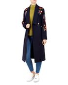Ted Baker Sirenaa Embroidered Wrap Coat