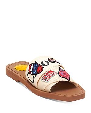 Chloe Women's Woody Patchwork Logo Slide Sandals
