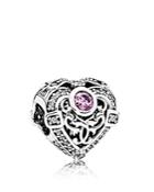 Pandora Charm - Sterling Silver & Cubic Zirconia Opulent Heart, Moments Collection