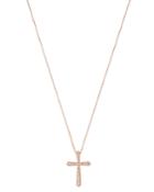 Bloomingdale's Diamond Milgrain Cross Pendant Necklace In 14k Rose Gold, 0.25 Ct. T.w. - 100% Exclusive