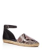 Kenneth Cole Blair Snake-embossed Espadrille Flats - Compare At $110