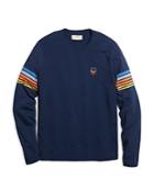 Marine Layer Striped Sleeve Crewneck Tee