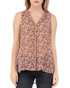 B Collection By Bobeau Lily Sleeveless Floral-print Top
