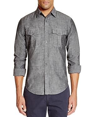Todd Snyder Chambray Military Regular Fit Button Down Shirt