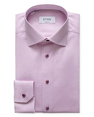 Eton Textured Solid Regular Fit Dress Shirt