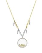 Meira T 14k White Gold & Yellow Gold Floating Diamond Bezel Shaker Pendant Necklace, 18